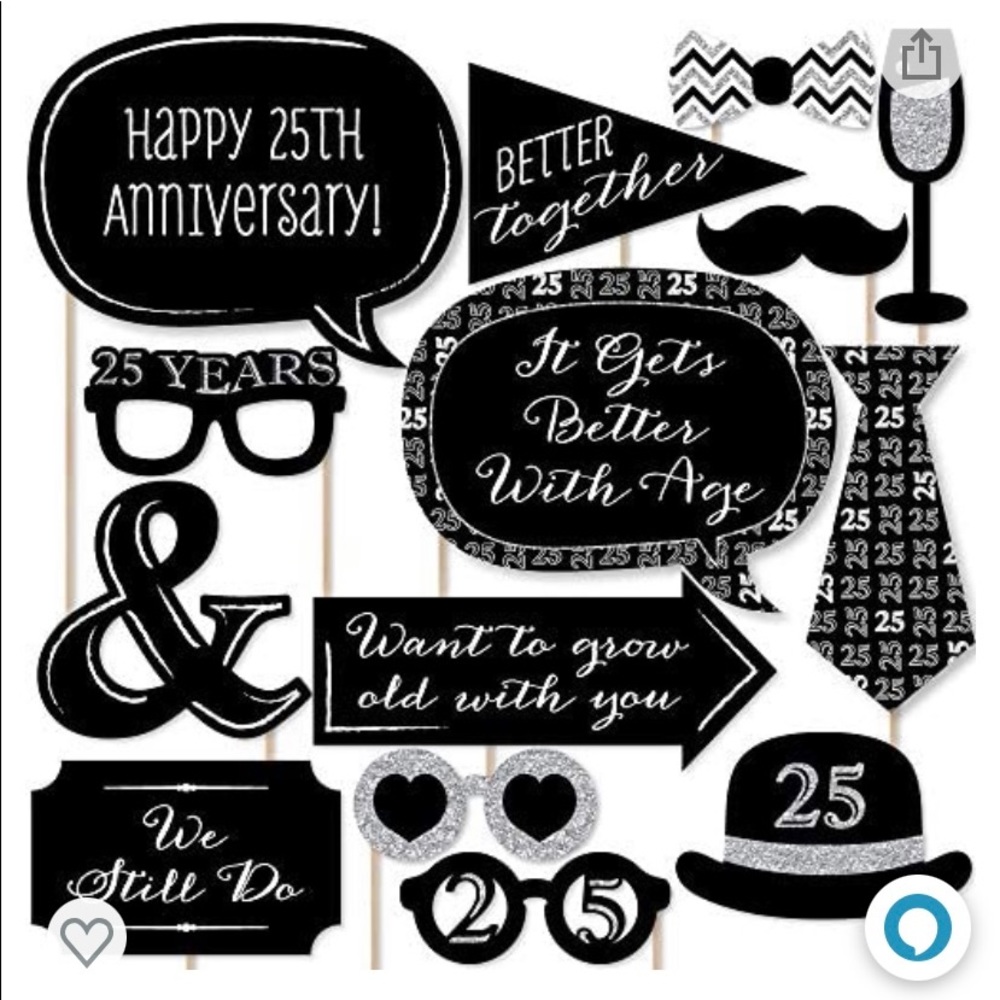 25th Anniversary! Photo Prop package- New